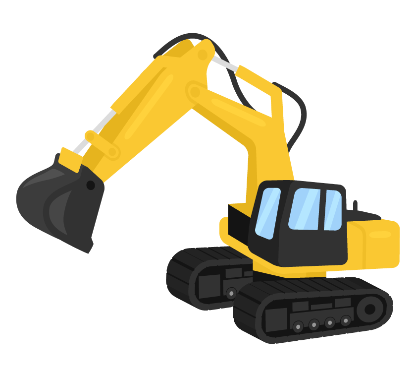 ブルドーザーのイラスト